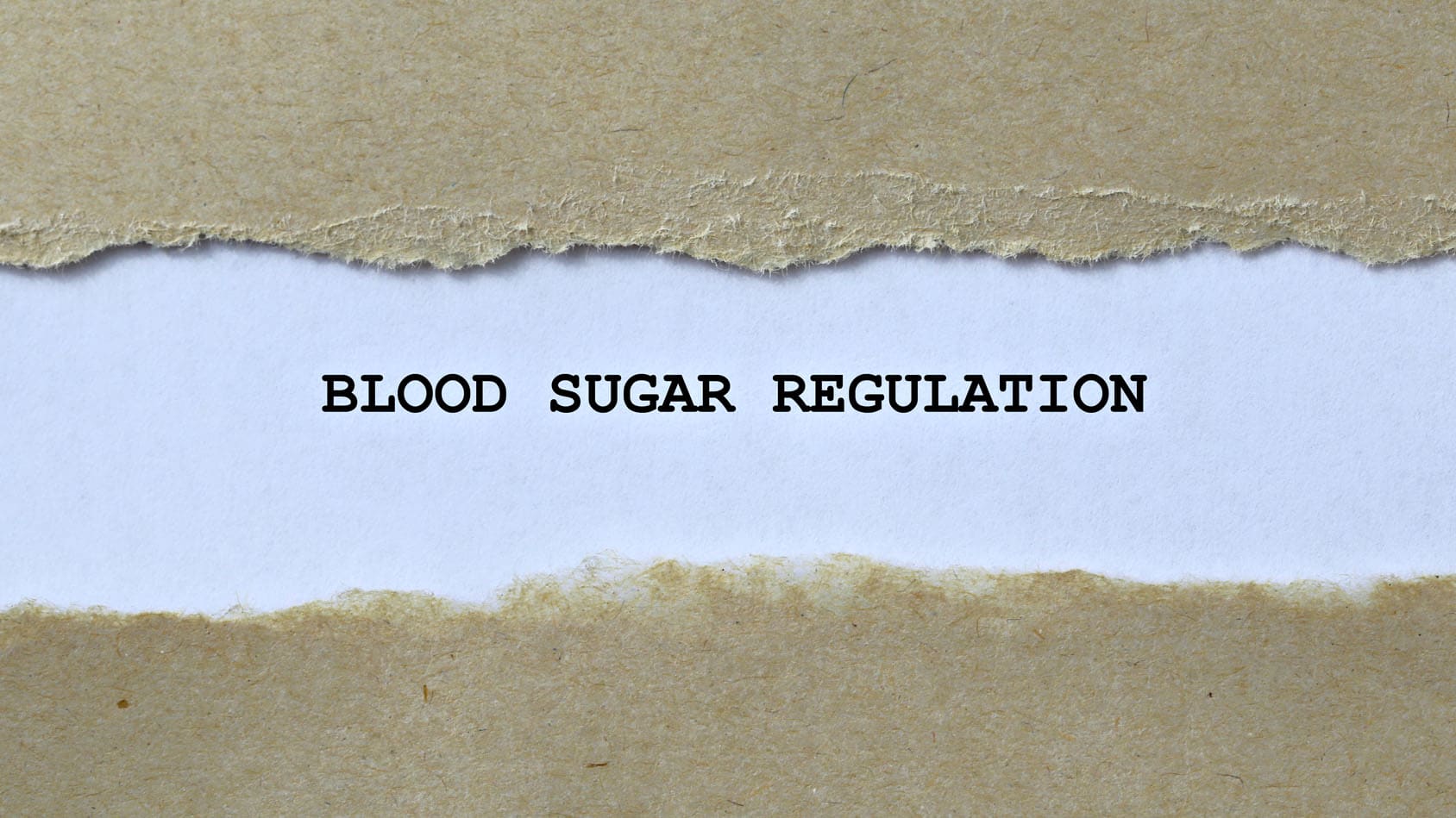 Paper revealing words 'Blood Sugar Regulation'