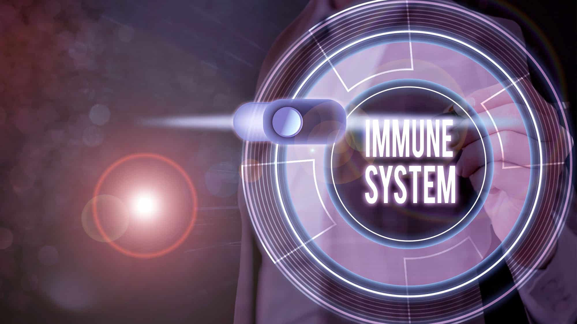 Illustration of immune system concept with futuristic technology theme